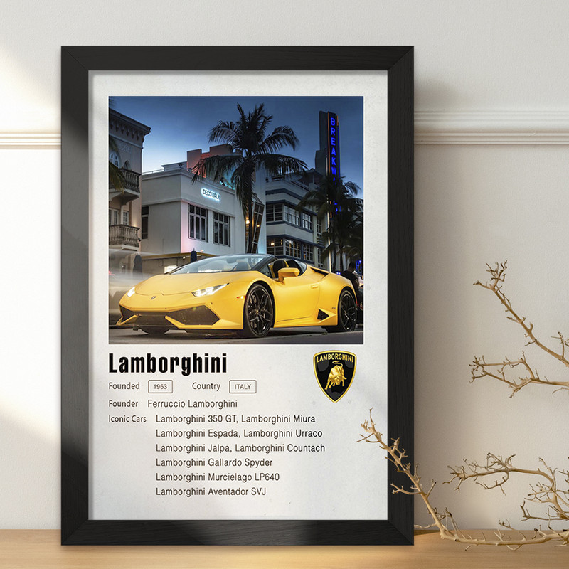تابلو خندالو مدل ماشین لامبورگینی (Lamborghini) کد F11952