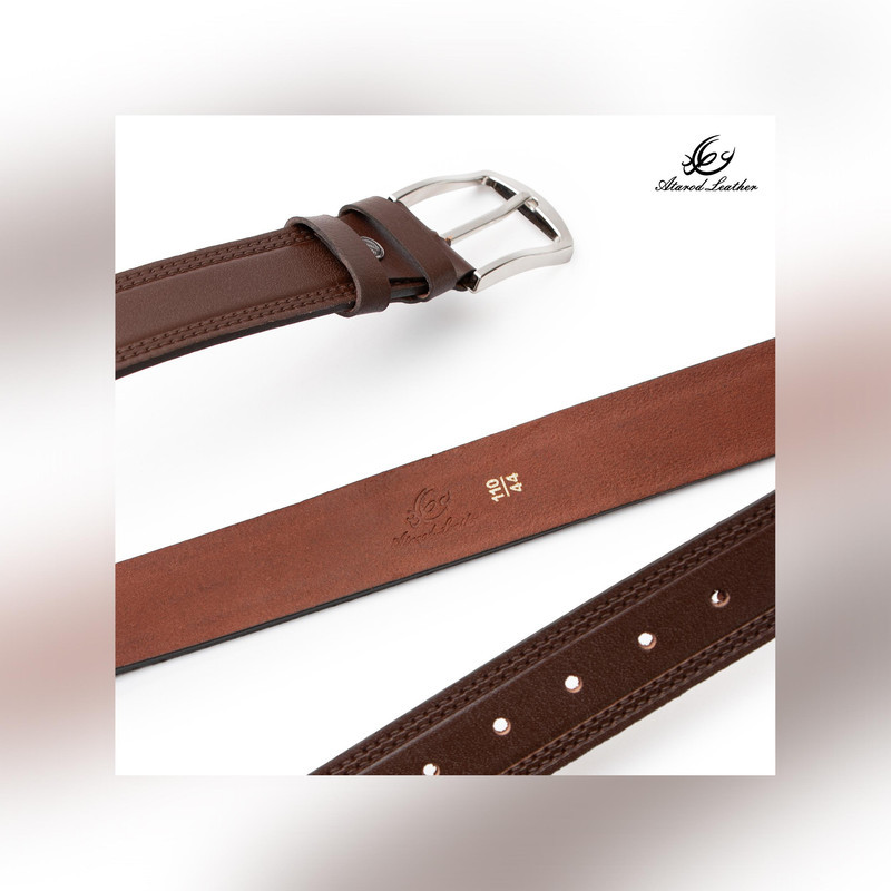 کمربند مردانه چرم عطارد مدل چرم طبیعی کد B75