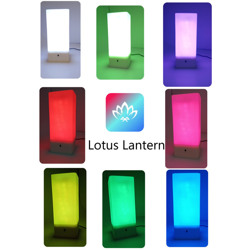 آباژور رومیزی مدل چراغ خواب هوشمند RGB مدل E2