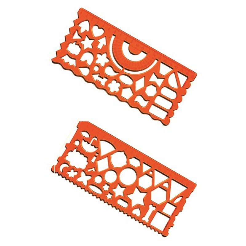 خط کش و شابلون فرمینو مدل Flexible کد1287 بسته 2 عددی