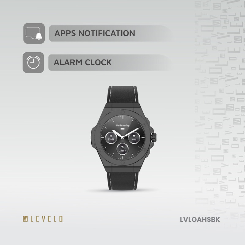 ساعت هوشمند 44 میلی متری لولو مدل Oak Automatique Hybrid بند چرم