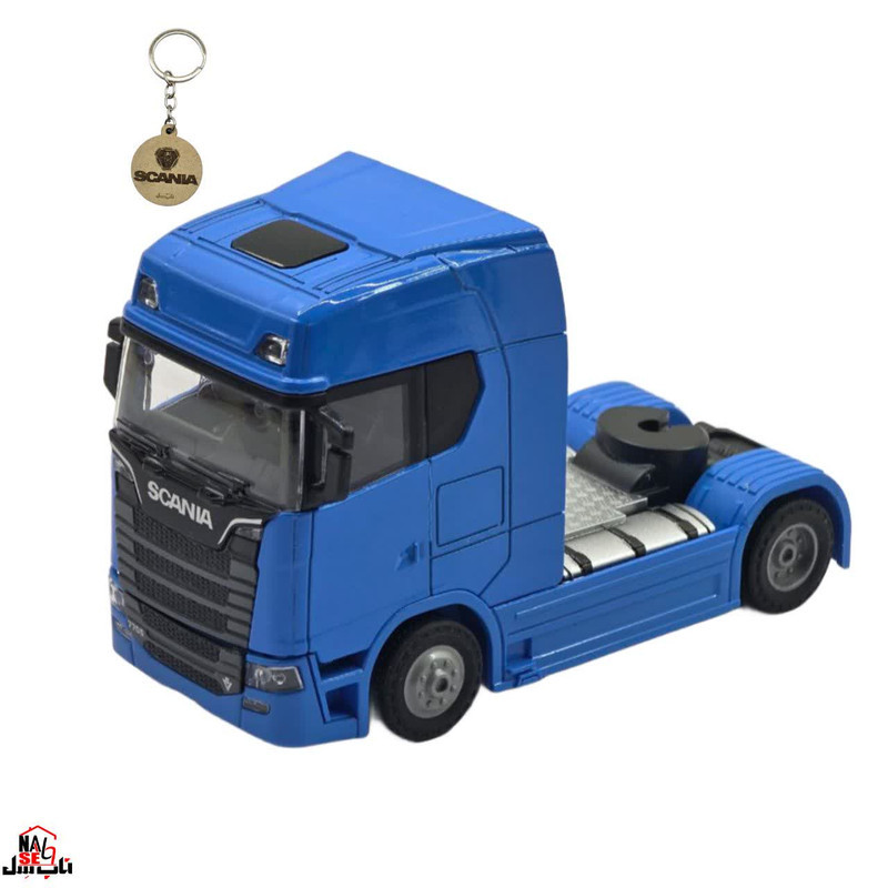 ماکت ماشین ناب سل مدل اسکانیا تک محور موزیکال فلزی SCANIA به همراه جاسوییچی