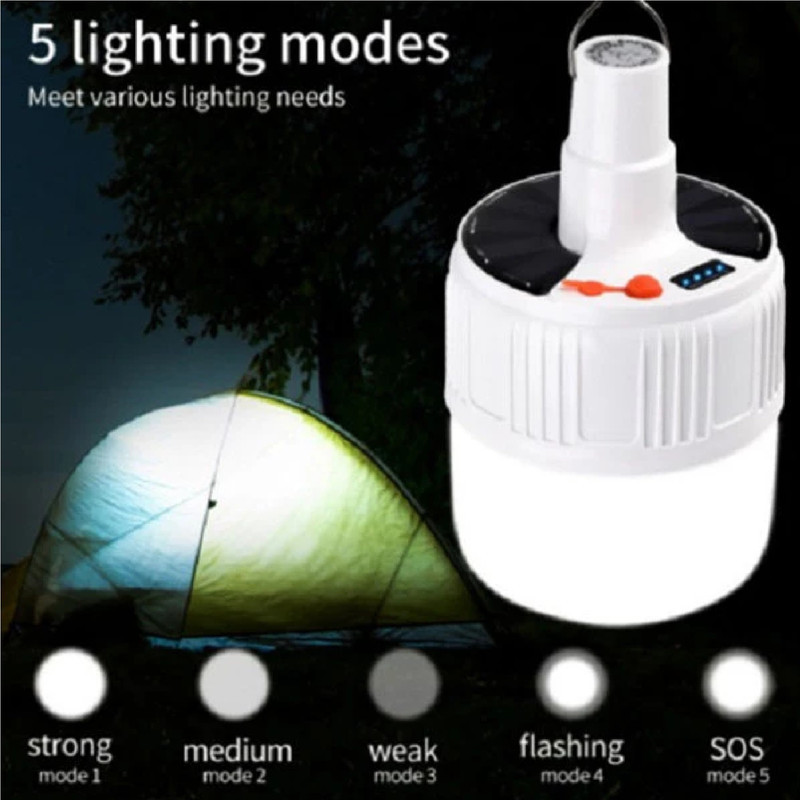 چراغ آویز چادر مدل شارژی کد Led-Bulb-KJ-V56