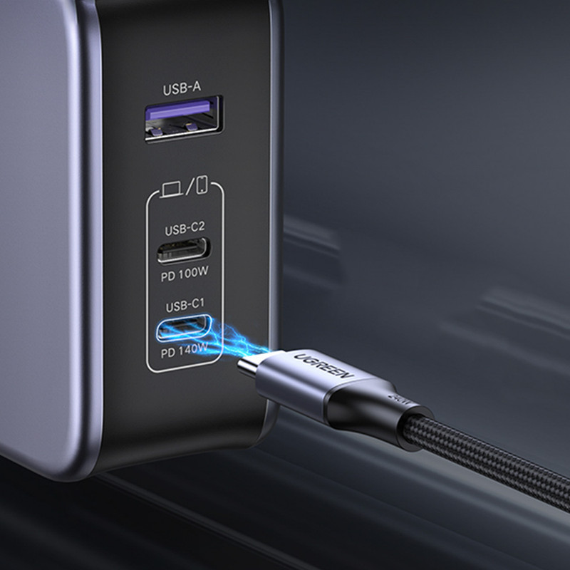 شارژر دیواری 140 وات یوگرین مدل 90549 به همراه کابل USB C