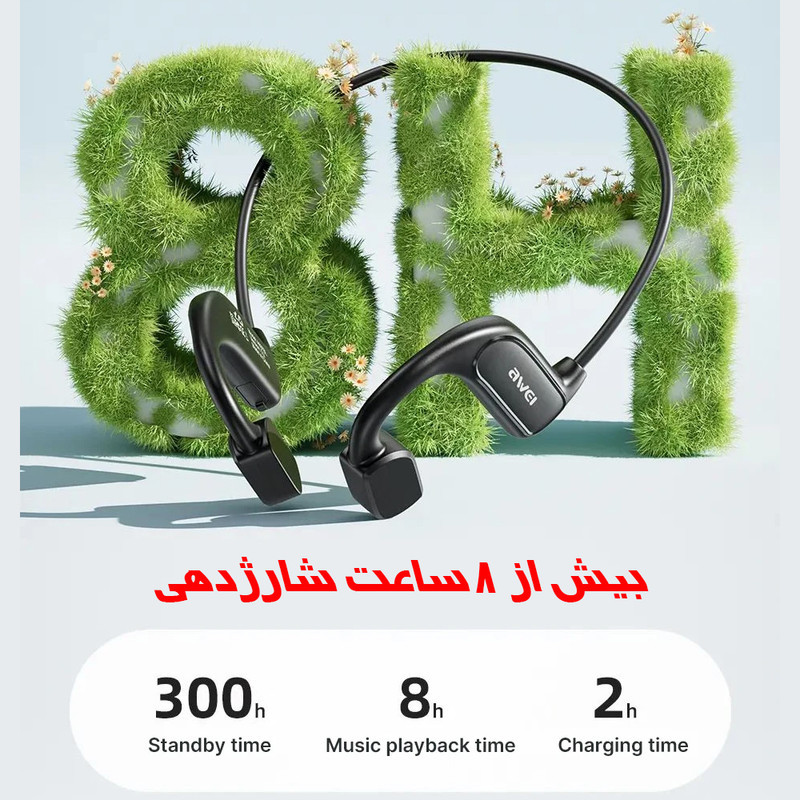 هدفون بلوتوثی گردنی مدل A897BL با نویز کنسلینگ فعال (ANC)، درگاه شارژ USB Type-C، دارای کلیدهای فیزیکی و پنل لمسی جهت مدیریت موسیقی و مکالمه، مقاوم در برابر رطوبت و عرق