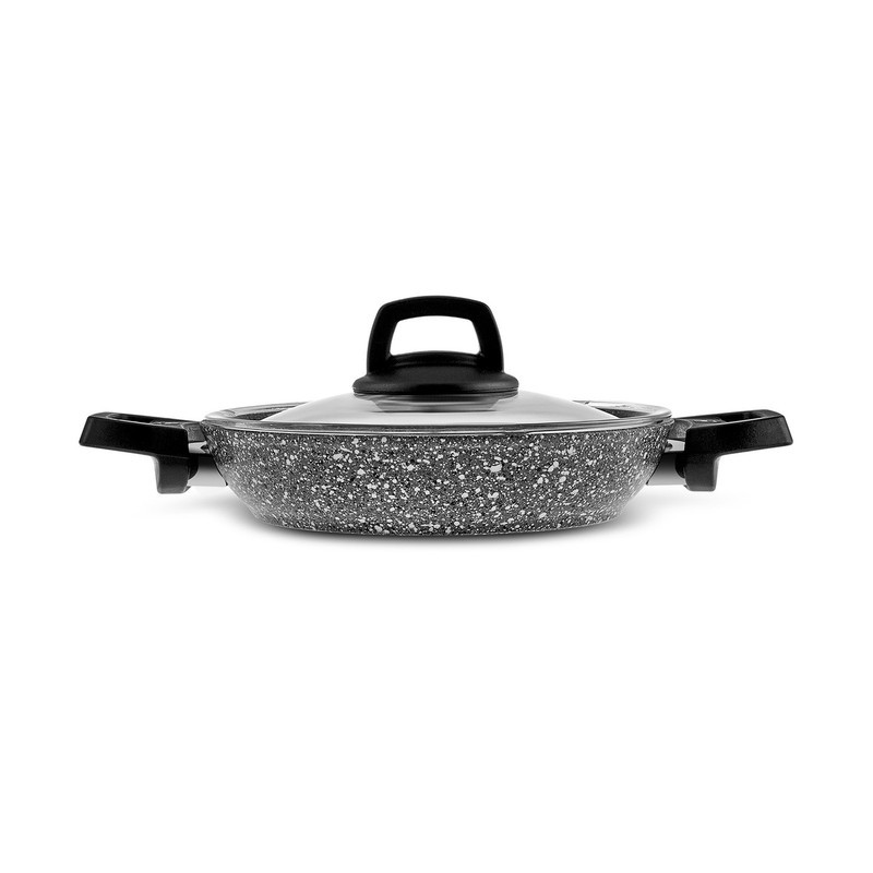 سرویس قابلمه وتابه بیوگرانیتی 9 پارچه کاراجا مدل Biogranit Grey Stone