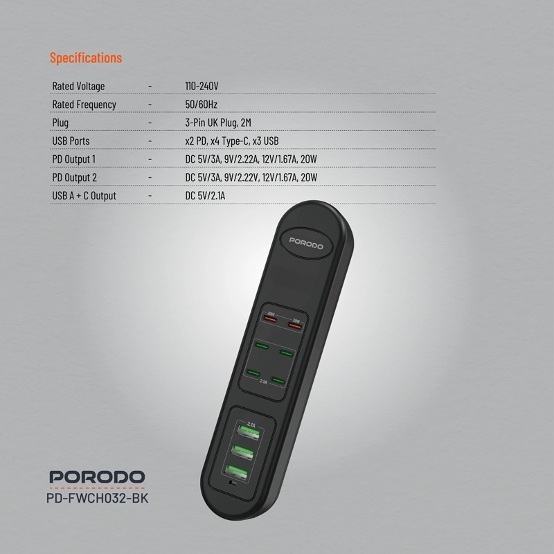 چندراهی برق پرودو مدل USB HUB