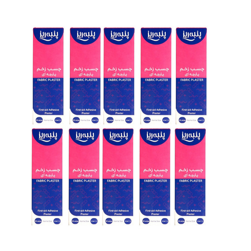 چسب زخم پارچه ای پنبه ریز مدل Fabric بسته 10 عددی