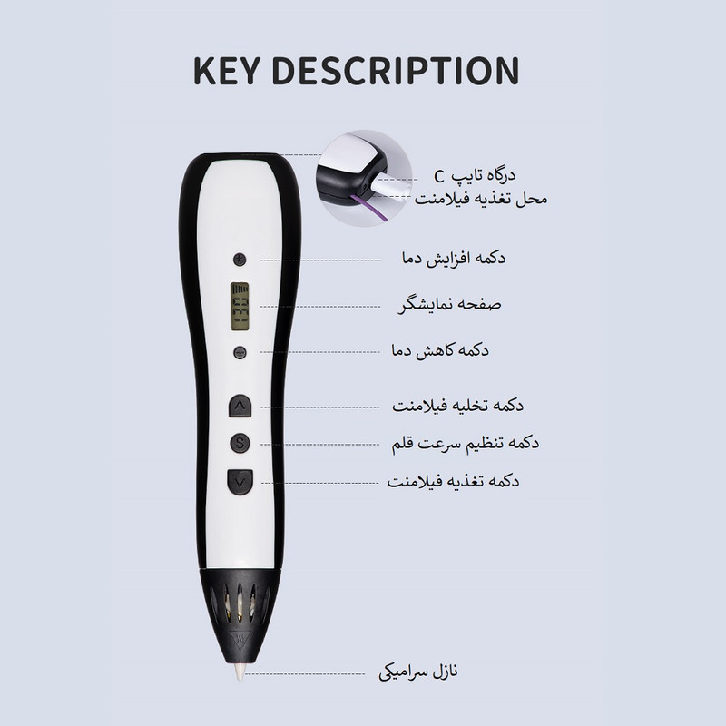 قلم طراحی سه بعدی مدل RP700C
