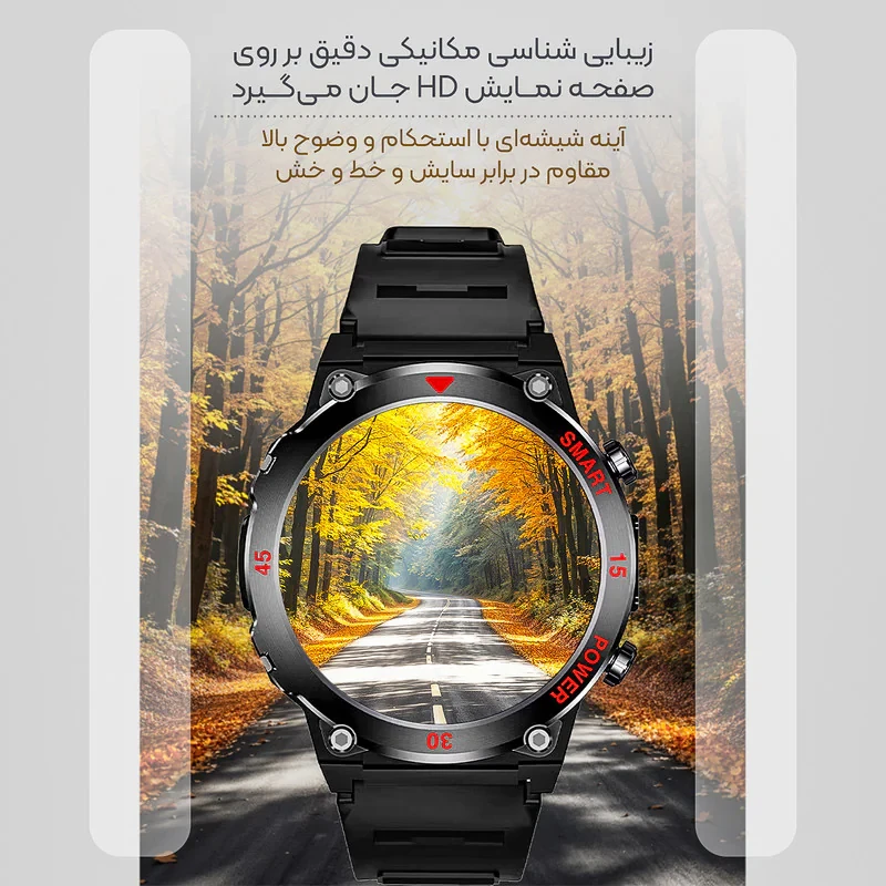 ساعت هوشمند 48 میلی متری مدل JB800 ULTRA با بند سیلیکونی