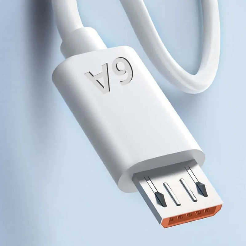 کابل تبدیل USB به MicroUSB Fast Charge مدل 6A طول 1 متر