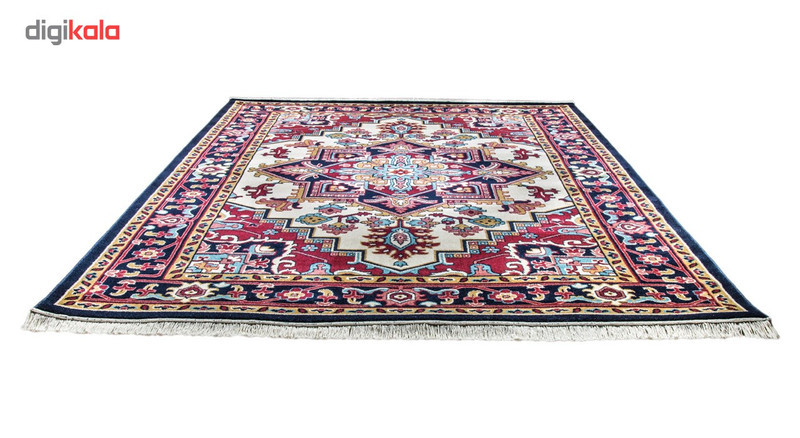 فرش ماشینی سهند کد B045.5J طرح هریس زمینه کرم کالیته بختیاری