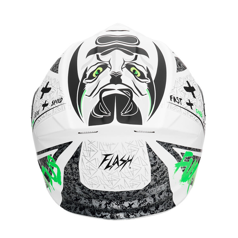 کلاه کاسکت فک متحرک فلش مدل 935sv neon-yellowgreen-white