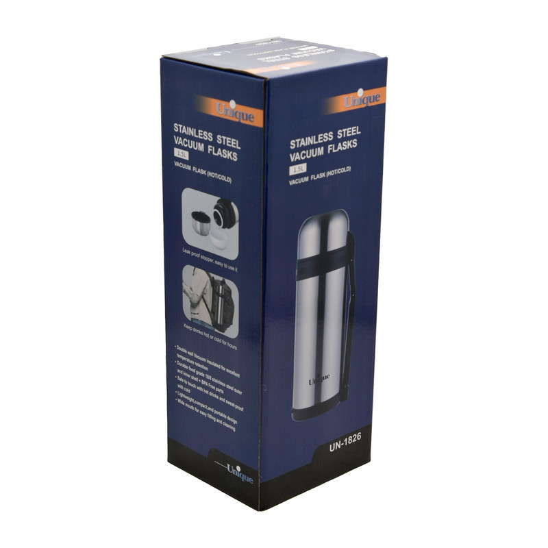 فلاسک یونیک طرح استیل کد 1826 گنجایش 1.5 لیتر