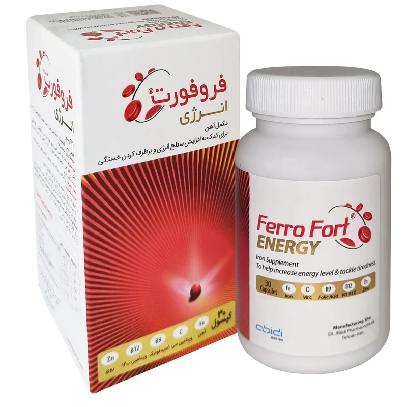 کپسول فروفورت انرژی عبیدی بسته 30 عددی