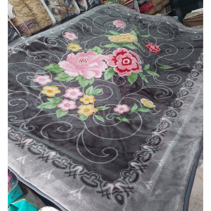 پتو 1 نفره نرمینه بافت مدل نسیم کد 03 سایز 210x155 سانتی‌متر