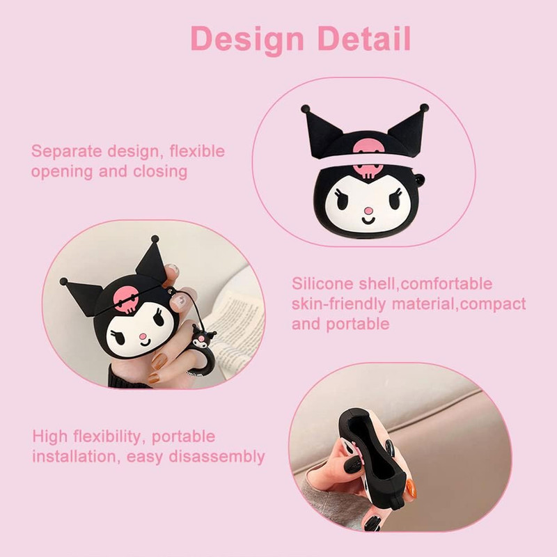 کاور کینگدام طرح Kuromi Sanrio مناسب برای کیس اپل ایرپاد پرو