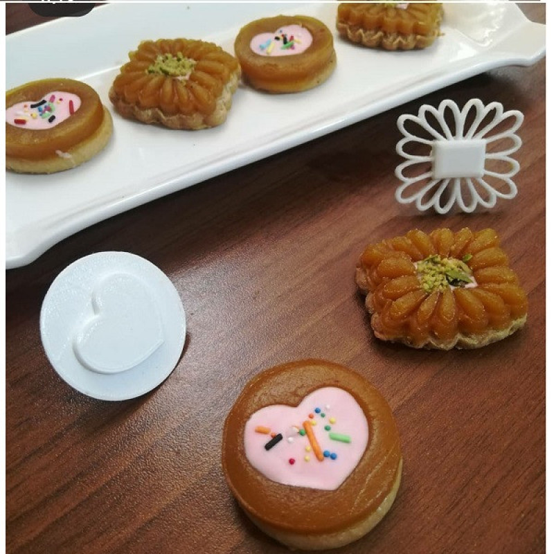 کاتر شیرینی پزی به گز مدل قلبی مجموعه 2 عددی