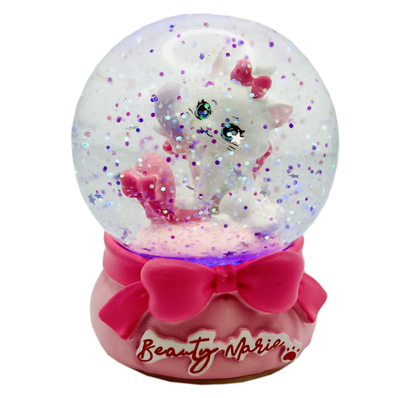 گوی چراغ‌دار مدل BEAUTY MARIE طرح گربه اشرافی کد E7134