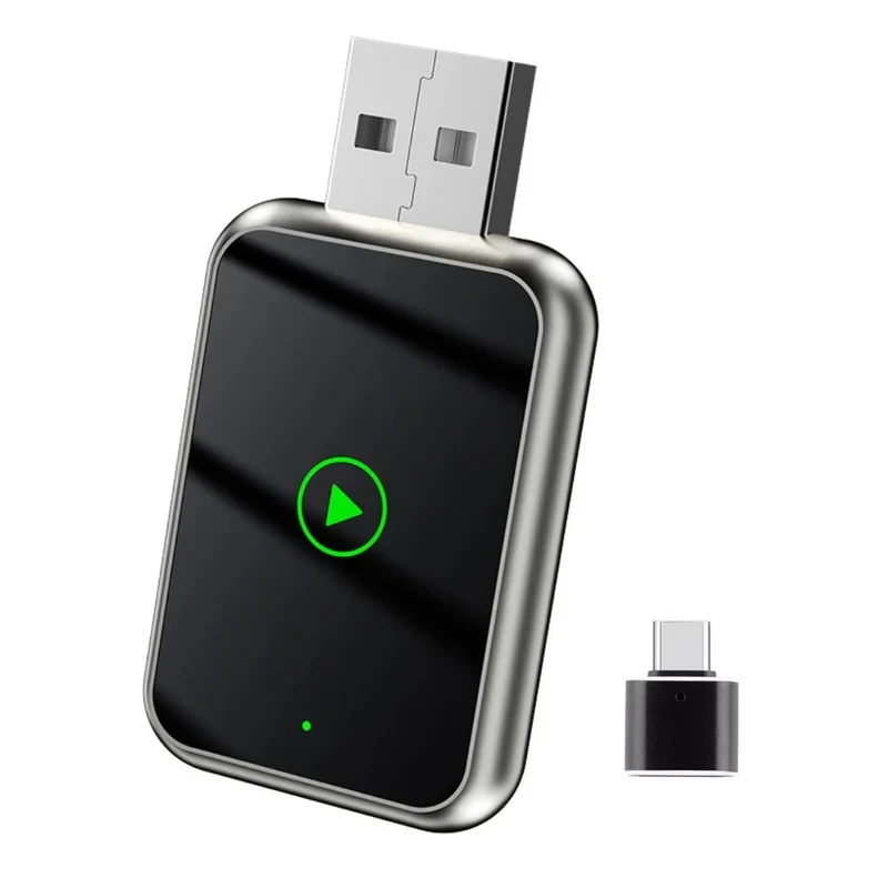 کارپلی و اندروید اتو مدل Wireless CarPlayAndroid Auto Q1J به همراه مبدل USB به USB-C