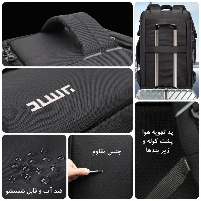 کوله پشتی لپ تاپ برساد مدل Bb 114 مناسب برای لپ تاپ 14.1 تا 15.6 اینچی