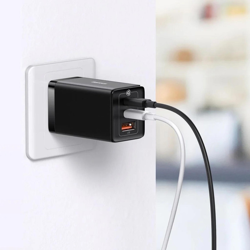 شارژر دیواری 65 وات باسئوس مدل GaN5 Pro Fast Charger به همراه کابل USB-C