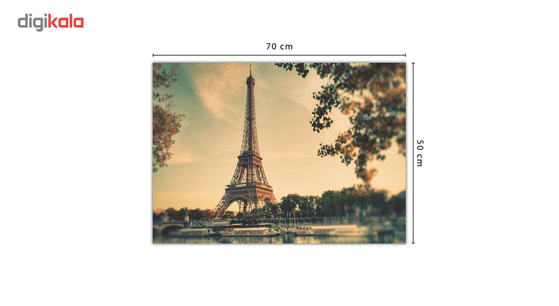 تابلو شاسی ونسونی طرح Retro Paris سایز 50x70 سانتی متر