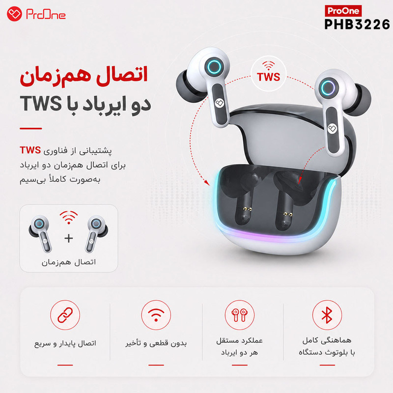 هدفون بلوتوثی پرووان مدل Harmonia PHB3226