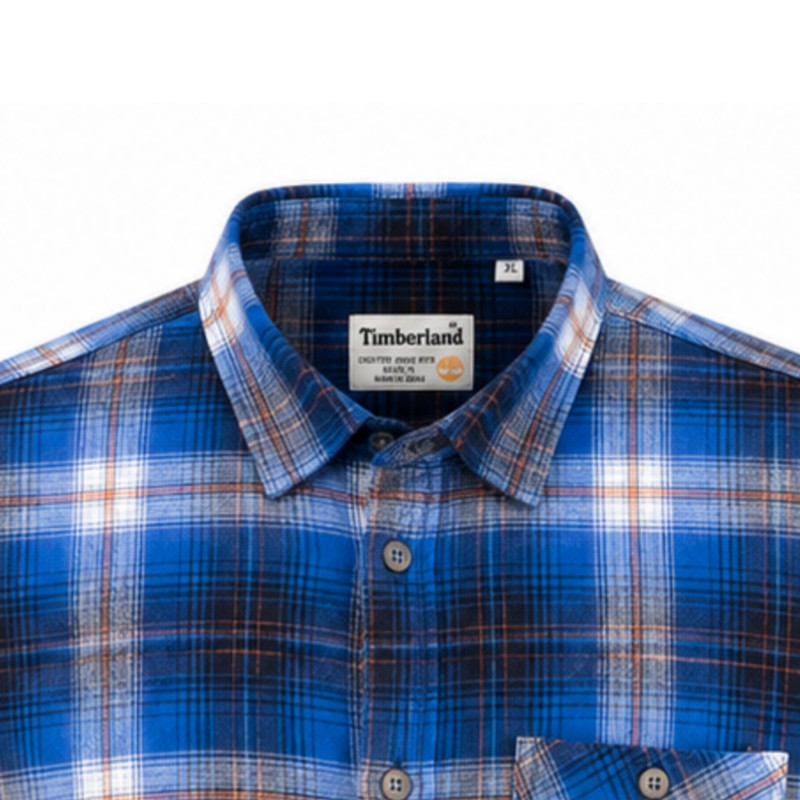 پیراهن مردانه آستین بلند چهارخانه تیمبرلند مدل FLANNEL-BL