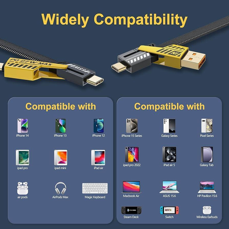کابل تبدیل USBUSB-C به لایتنینگUSB-C نوهان مدل NX-JJ0401 طول 1.2 متر