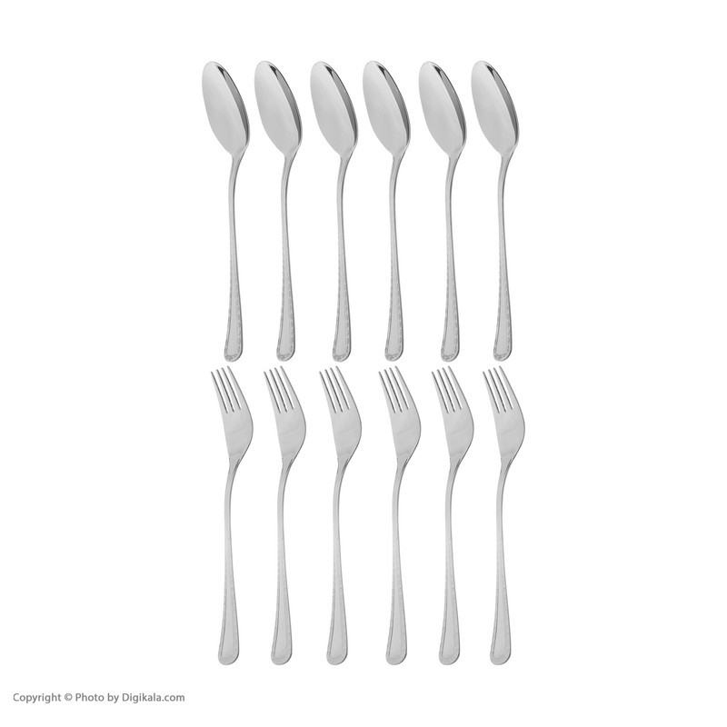 سرویس قاشق و چنگال 12 پارچه ناب استیل مدل Berlin