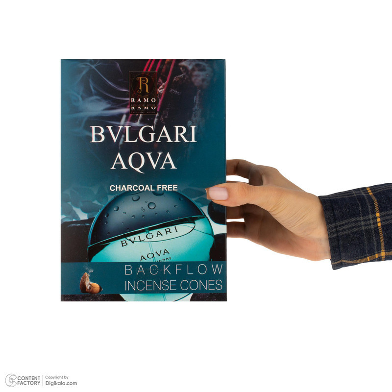 عود رامو مدل آبشاری رایحه ادکلن BVLGARI AQVA بسته 10 عددی