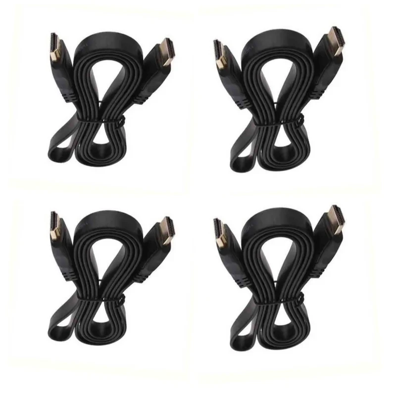 کابل HDMI مدل فلت طول 1.5 متر بسته 4 عددی