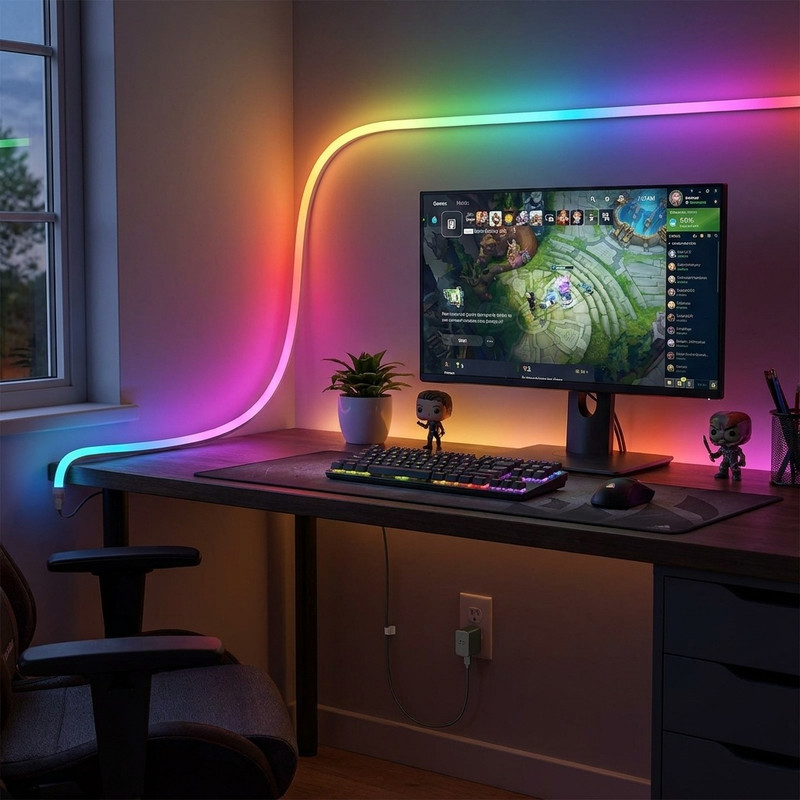 ریسه نئون فلکسی 12 ولت مدل RGB کد RGB12v طول 5 متر