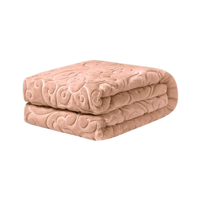 پتو یک نفره گلبافت مدل الوان گل برجسته کد 60078 سایز 220x160 سانتی‌متر