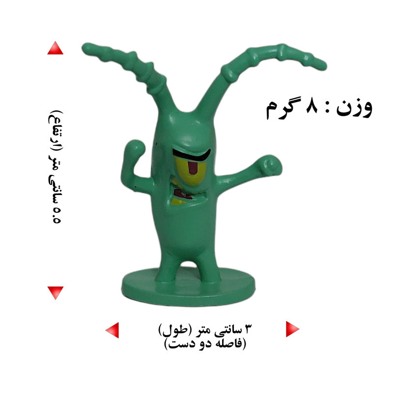 فیگور مدل باب اسفنجی کد 8-2BAB مجموعه 8 عددی