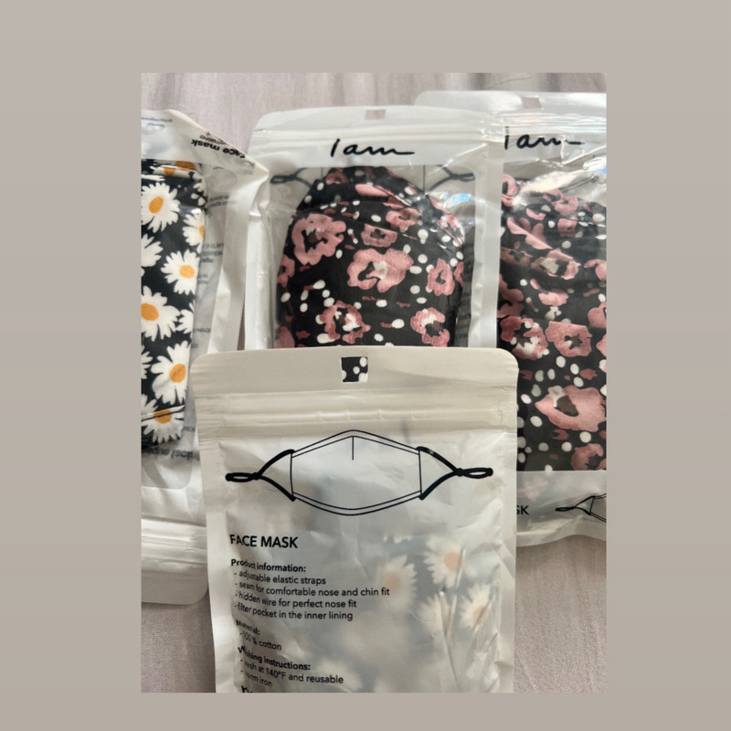 ماسک پارچه‌ای دو لایه آی ام مدل گردنی بسته دو عددی