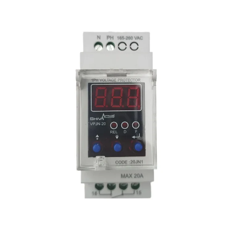 محافظ ولتاژ شیوا امواج مدل دیجیتالی VPJN-20 کد 20JN1 بسته سه عددی