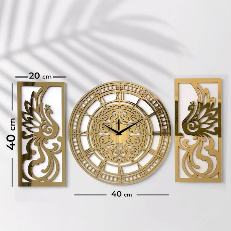 ساعت دیواری اِلیکسار مدل سیمرغ کد M111  به همراه تابلو
