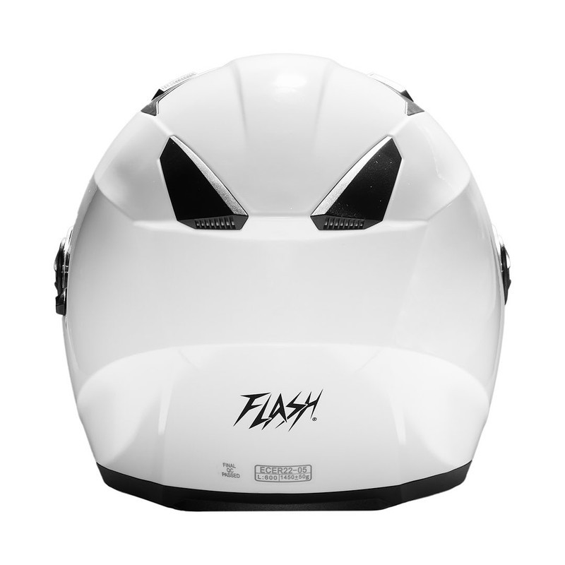 کلاه کاسکت بدون فک فلش مدل 868 glossy white