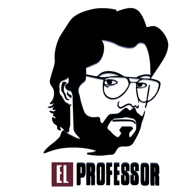 دیوارکوب آرتافرین مدل Professor Money Heist کد 001