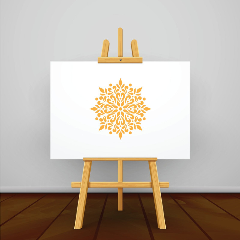 شابلون طرح گل هشت پر کد KM-sh1