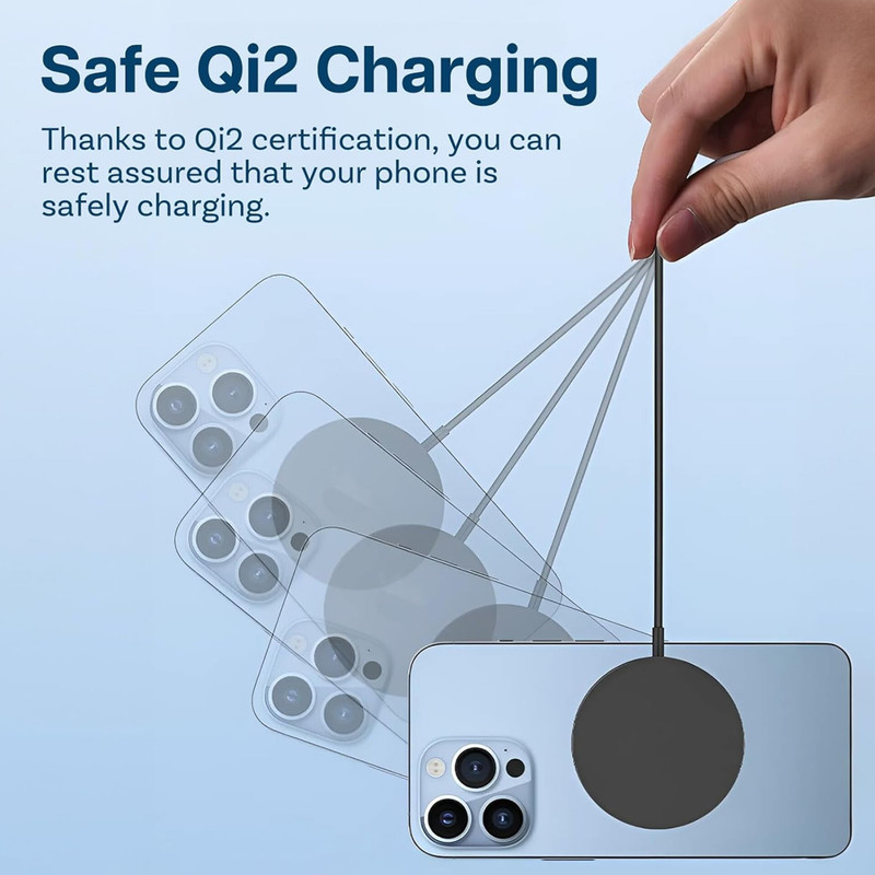 شارژر بی‌سیم 15 وات بیسوس مدل Simple Mini4 Air Magnetic Wireless Charger