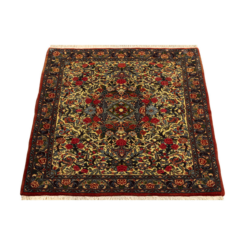 فرش دستبافت 0.75 متری مدل بیجار کد 45P9243 زمینه کرم
