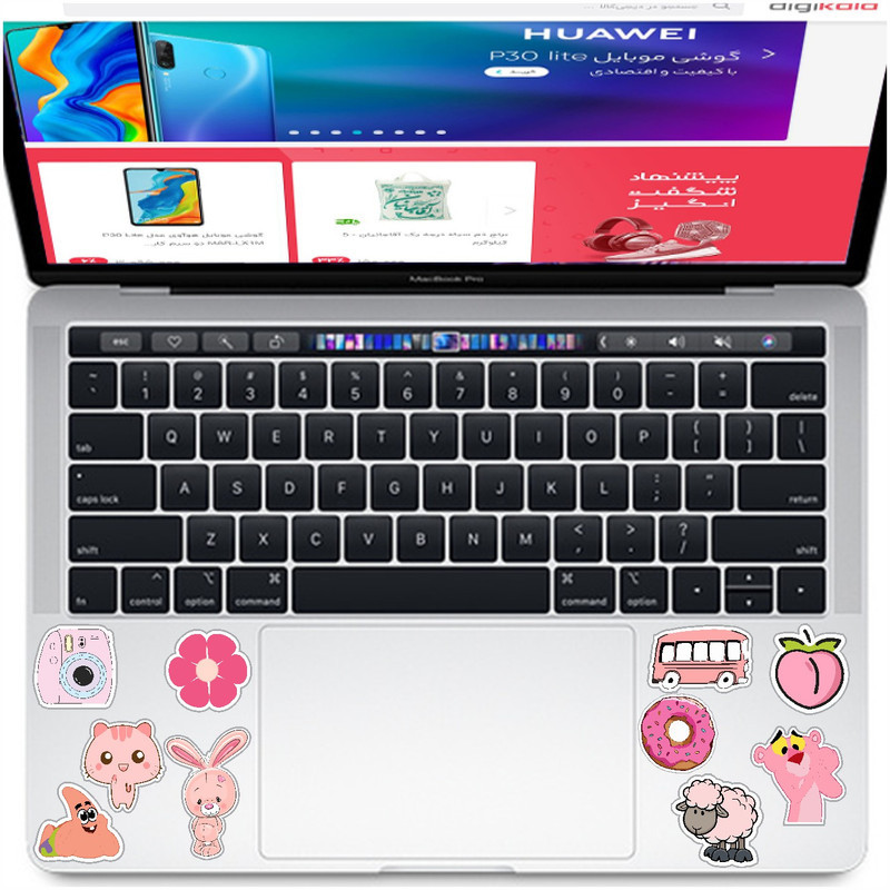 استیکر تزئینی موبایل و تبلت راتیانا مدل PINK PACK02 بسته 10 عددی