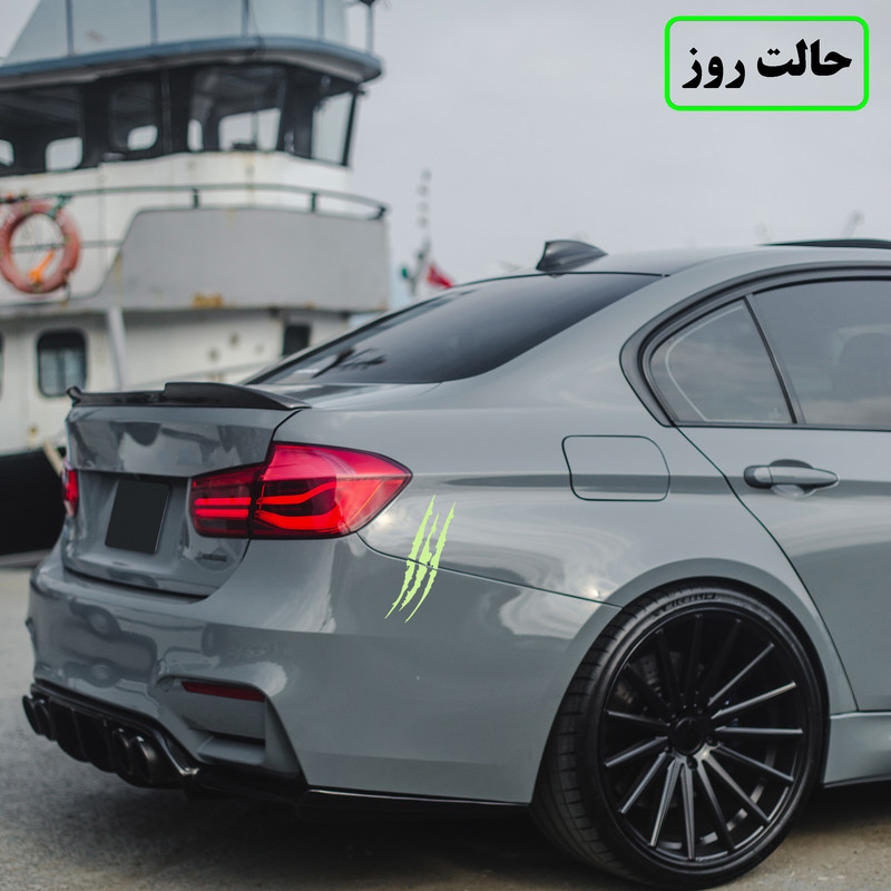 برچسب بدنه خودرو مدل شبنما طرح مانستر کد 011