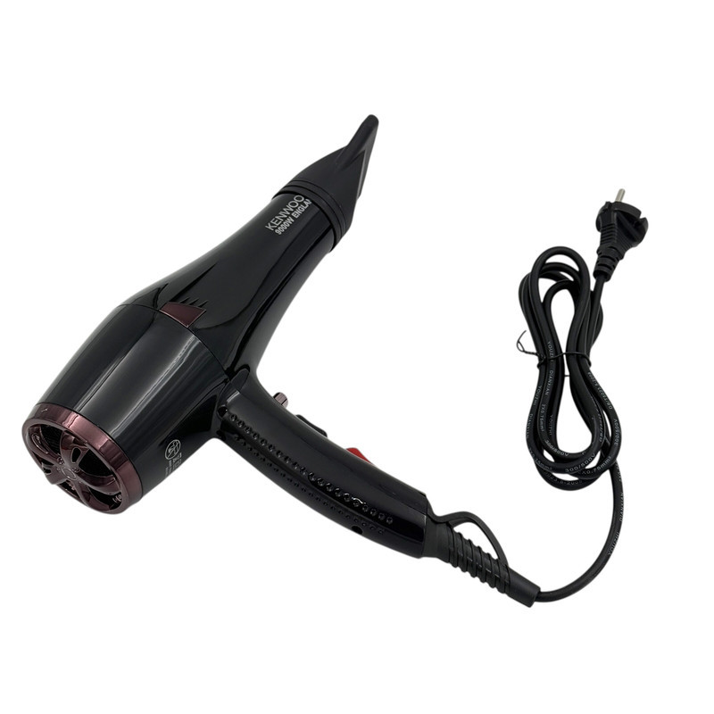 سشوار حرفه‌ای 9000 وات کنوود مدل KW-1016، موتور AC، وزن 610 گرم، المنت فلز، دارای سری متمرکز‌کننده باریک با ویژگی صاف‌کنندگی، با قابلیت تنظیم دما