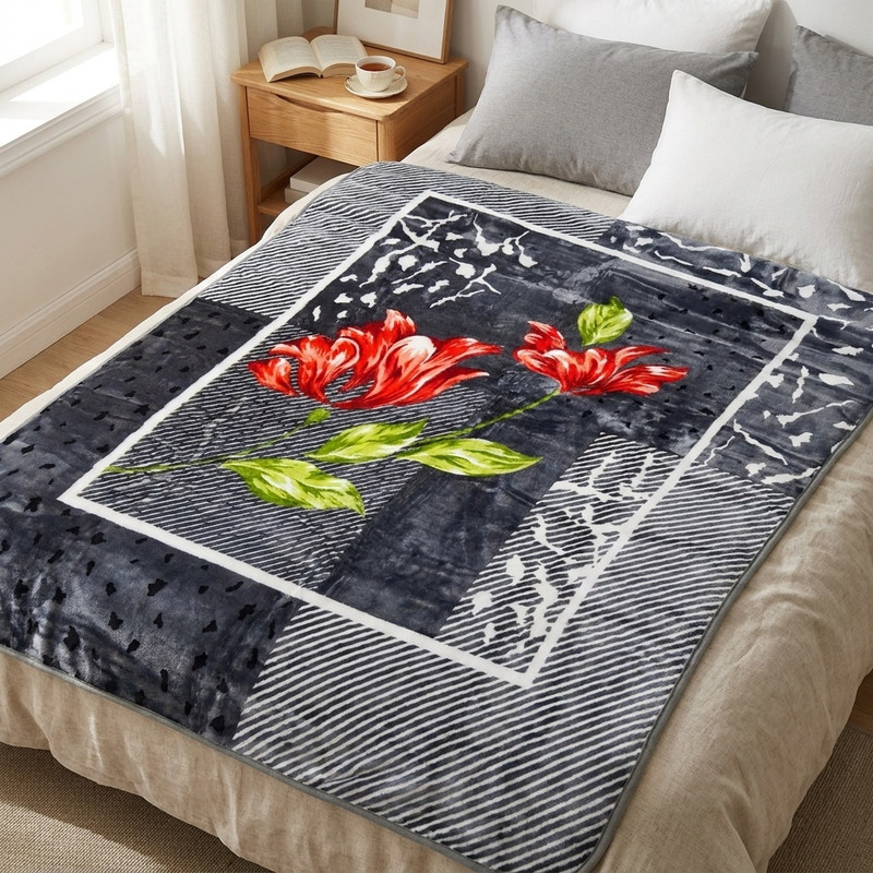 پتو گلبافت کد 171 یکنفره سایز 160x220 سانتی متر