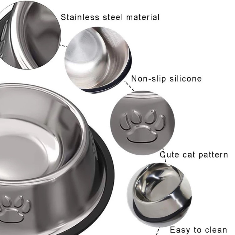 ظرف غذای سگ و گربه مدل Staninless steel 01