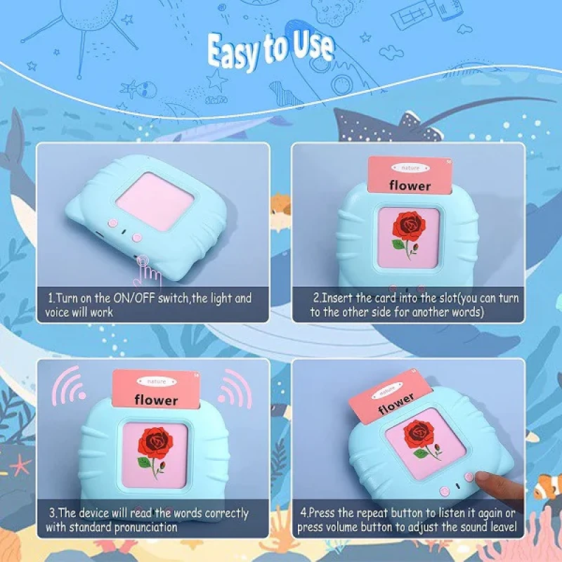 بازی آموزشی انگلیسی مدل فلش کارت گویا Card carly education device